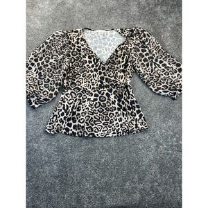 PerSeption Women's‎ Leopard Print Top Large